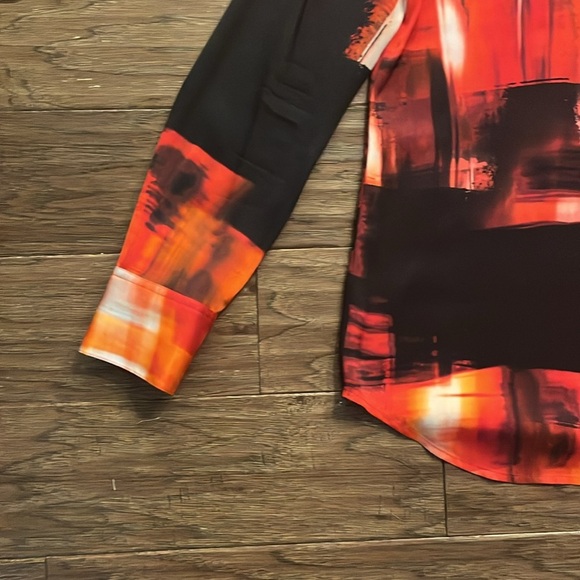 Donna Karan Abstract Print Silk Blouse Size S - Picture 3 of 5